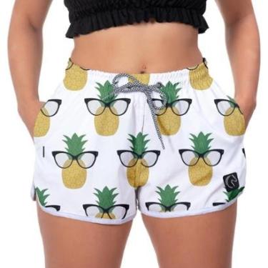 Imagem de Short Praia Abacaxi Piscina Academia Estilo Conforto Passeio-Feminino