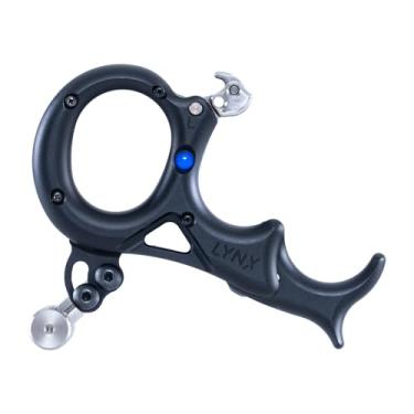 Imagem de Stan Lançamento de dobradiça Lynx - Auxílio de liberação de arco e flecha com sistema de embreagem, luas de dupla face, ação suave, alça ergonômica, cano de polegar ajustável, extensões de 3 e 4 dedos