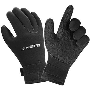 Imagem de Luvas de neoprene para mergulho, luvas de surfe, 3 mm, 5 mm, para homens, mulheres, crianças, luvas térmicas antiderrapantes, luvas de mergulho, flexíveis, para pesca, natação, caiaque, remo, 3 mm, GG.