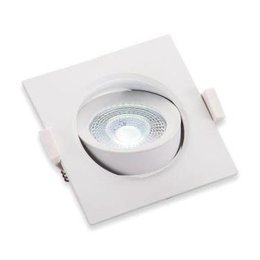 Imagem de Spot Led Quadrado Embutir Branco 3W Luz Branca 6500K