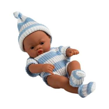 Imagem de Boneca Reborn Mini De 20cm (7 Polegadas) Com Pele Marrom, Realista, De