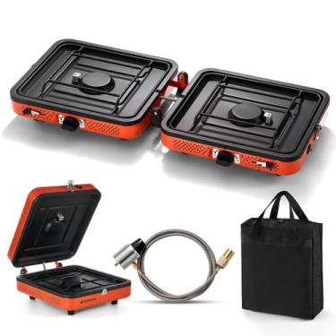 Imagem de Fogão de acampamento Odoland Portable 2 queimadores a propano 17000 BT