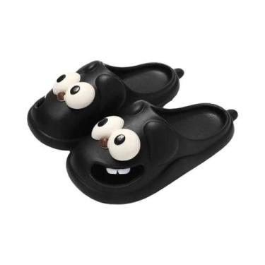 Imagem de Chinelo Feminino Divertido De EVA Com Desenho De Cachorro De Olhos Gra
