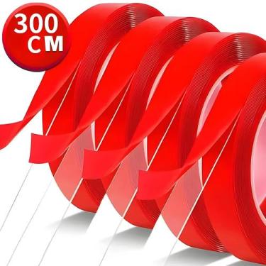 Imagem de Fita Nano Transparente Dupla Face Lavável Adesiva 3m Várias Larguras 6