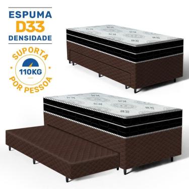 Imagem de Cama Box com Colchao D Angelis de Espuma D45 Pillow In OrtoConfort + Auxiliar de Espuma Unique Solteiro 88cm