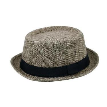 Imagem de Chapéu Fedora Masculino Retrô De Algodão Com Proteção Solar Para Dança