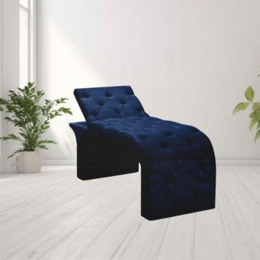 Imagem de Maca Estofada Estética Cílios Regulável Spa Suede Maitê Azul Turquesa