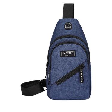 Imagem de BOLSA MOCHILA IMPERMEÁVEL TRANSVERSAL CROSSBODY POCHETE DE PEITO PORTÁTIL ALÇA ÚNICA AJUSTÁVEL-Unissex