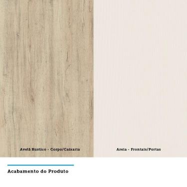 Imagem de Guarda Roupa 2 Portas 4 Gavetas Avelã Rústico Com Areia