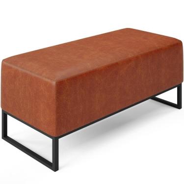 Imagem de Puff Cléo W01 Base De Ferro 90 Cm Couríssimo Camel