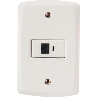 Imagem de Conj 4x2 1 Tomada Rj45 Cat. 6 Tramontina Lux2 Branco