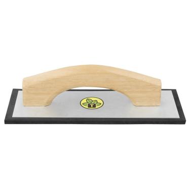 Imagem de Desempenadeira Metálica Com Base Lisa De Eva Tramontina Para Rejunte Sem Dentes Com Cabo De Madeira