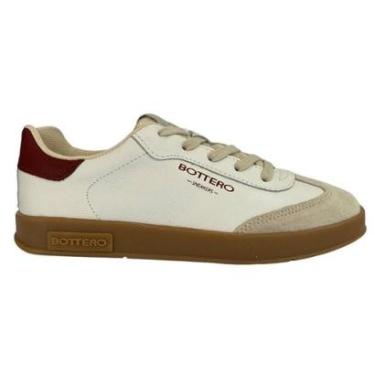 Imagem de Tênis Bottero 364905 Feminino Branco/Marfim em couro estilo e conforto-Feminino