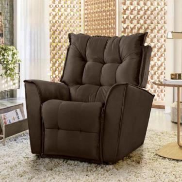 Imagem de Poltrona Do Papai Reclinável King Veludo Chocolate - Star Confort, Cho