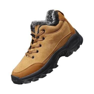 Imagem de Tênis De Inverno Masculinos Pretos Para Caminhadas Ao Ar Livre E Botas