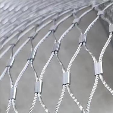 Imagem de LBAawxe Malha de arame de aço inoxidável Rede de jardim de aço inoxidável, malha de cerca de proteção de escada de corrimão de varanda, malha de 10/8/5 cm rede de gaiola de aves animais para cerca de