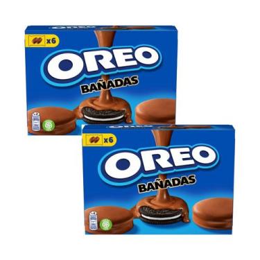 Imagem de Kit 2 Biscoito Oreo Bañadas Chocolate Ao Leite 246g