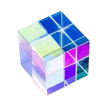 Imagem de Prisma De Dispersão De Vidro Óptico RGB Mini K9 Crystal Cube Beads Par