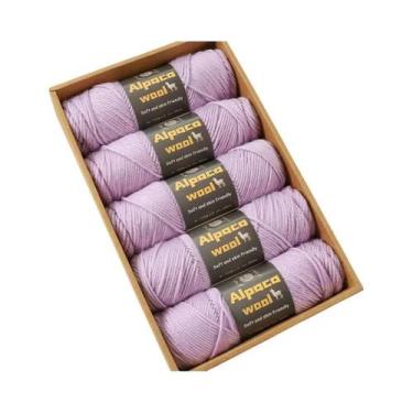 Imagem de Fio De Lã De Alpaca Multicolorido 500g 245g Kit De Tricô Grosso Para H