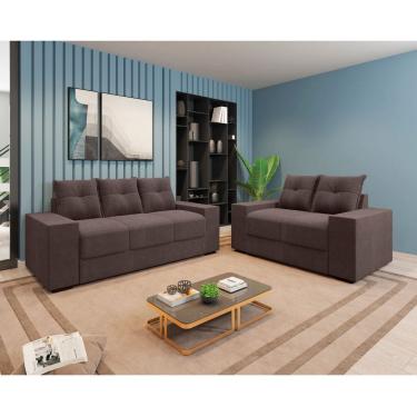 Imagem de Conjunto Sofa 3 e 2 Lugares Suede Chamego II Flash
