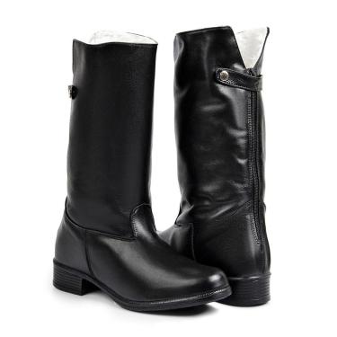 Imagem de Bota Oslo Montreal para Neve em Couro Forrada com Lã e Impermeável Feminina-Feminino