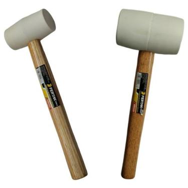 Imagem de Kit-1 Marreta Borracha para Piso Porcelanato 60mm+1 Marreta 40mm Ferta