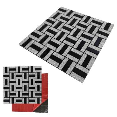 Imagem de Pastilha De Vidro Adesiva Para Parede Cozinha Lavabo Banheiro Sala Decorativa Moderna Reforma Requintado Facil Aplicacao