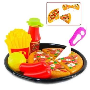 Imagem de Kit hora de pizza crec acessórios brincar de comidinha batatinha catch