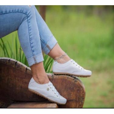 Imagem de tênis sapato feminino para profissionais da saúde confortável Branco -