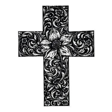 Imagem de Placa Decorativa Quadro A Cruz Impressão Direta Mdf 20x20cm - ARTSIM