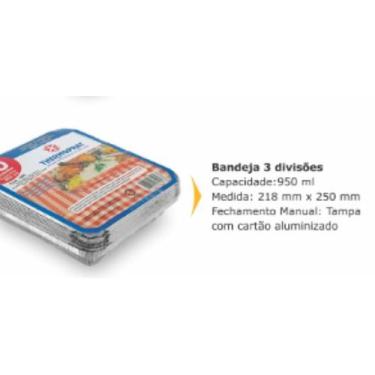 Imagem de Bandeja de Alumínio Marmitex 10 unidades C/Tampa - ThermoPrat - Escolh