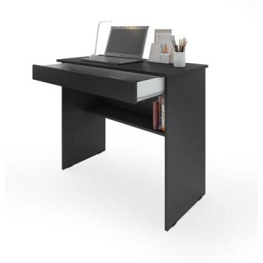 Imagem de Mesa computador escrivaninha vitoria preta - CASA MOVEIS