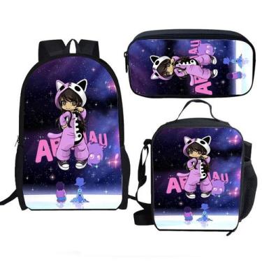 Imagem de Conjunto de mochilas Aphmaus Anime School, 3 peças com lancheira e bol