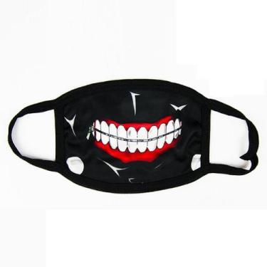 Imagem de Máscara facial Ghost Teeth Anime de algodão reutilizável 21x14cm - yiw