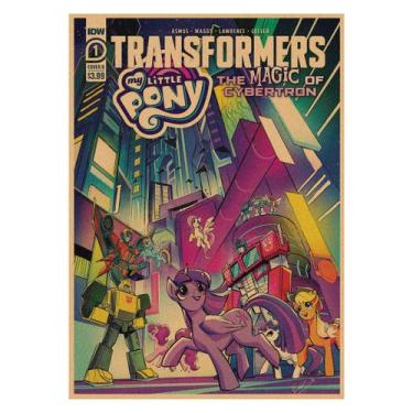 Imagem de Pôster Ponys Anime Art 29,7x42cm Papel 60g para decoração de casa - yi