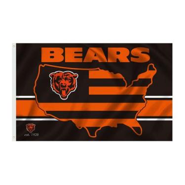 Imagem de Arte de decoração de tapeçaria para pendurar na parede Chicago Bears A