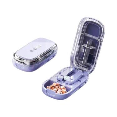 Imagem de Cortador E Divisor De Comprimidos Grande E Pequeno Com Compartimento D