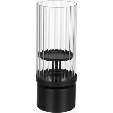 Imagem de CASTIÇAL DECRATIVO PORTA VELA HOME&CO METAL 27x10x10cm PRETO