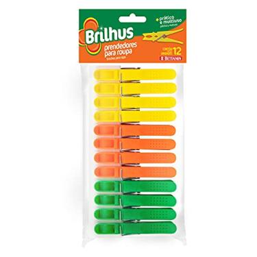 Imagem de Brilhus - Prendedor de Roupas Plástico, Amarelo, laranja e verde, Bettanin