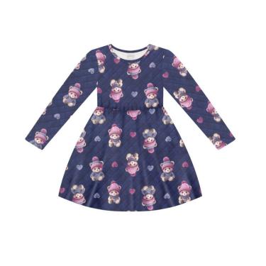 Imagem de Vestido Manga Longa Moletinho Soft Alakazoo Ref. 65348-Feminino