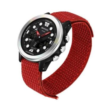 Imagem de Relógio Esportivo Masculino À Prova D'água Com Tela Dupla Sanda 3392, 