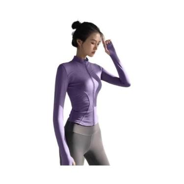 Imagem de Jaqueta De Yoga Feminina De Secagem Rápida Com Manga Longa, Proteção S