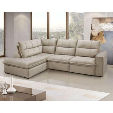 Imagem de Sofá/ Estofado Solar Campus Com 2 Lugares E Chaise Direto Bege