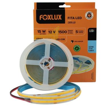 Imagem de Fita Led Foxlux Cob Ip20 15w 6500k 12v 5m