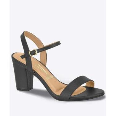 Imagem de Sandália Salto Grosso Feminina Tiras Transpassada Vizzano - 10046385895-Feminino