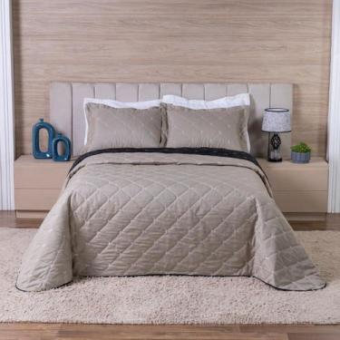 Imagem de Cobre Leito King Hipercal 400 Fios Bordado com Porta Travesseiro 03 Pe