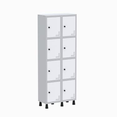 Imagem de Roupeiro Aço Linha Light 8 Portas – Gr302-8 Cinza-branco