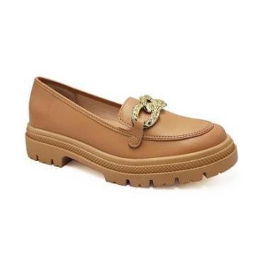 Imagem de Sapato Moleca Mocassim Slip On Napa Nude Tratorado 5775.101-Feminino