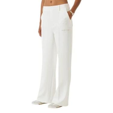 Imagem de Calça Colcci Alfaiataria Loose Off Natuaral Feminina-Feminino