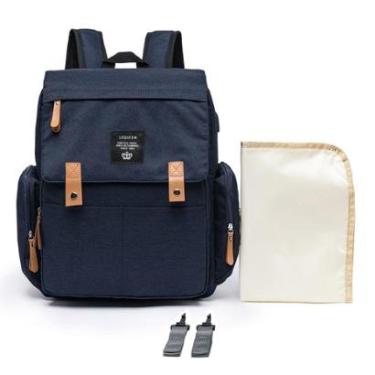 Imagem de Mochila Bolsa Maternidade Bebê Lequeen Grace Smart Multifuncional Térmica-Feminino